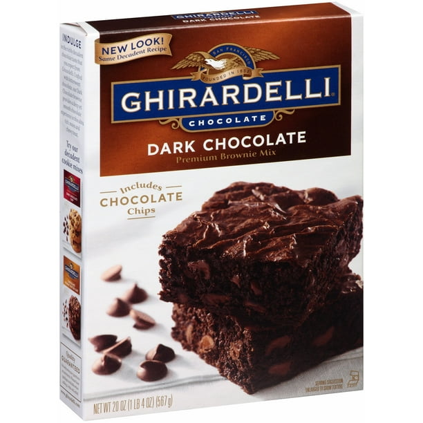 (3 Pack) Ghirardelli Dark Chocolate Brownie Mix, 20Ounce Box