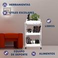 thumbnail image 5 of Carrito de servicio 3 niveles con llantas CHIC-FANTASY Blanco de Acero 1 pieza, 5 of 5
