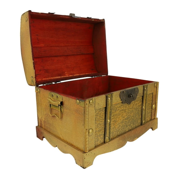 OFFIGAM Rectangular Treasure Box Golden 1Set 11.79x8.25x8.25in