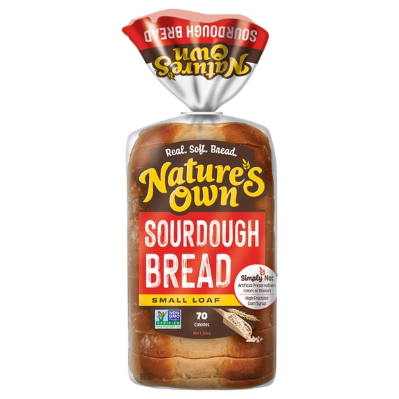 Nature's Own Sourdough, Small Loaf Size, Non-GMO Sliced Sourdough Sandwich Bread, 12 oz Loaf