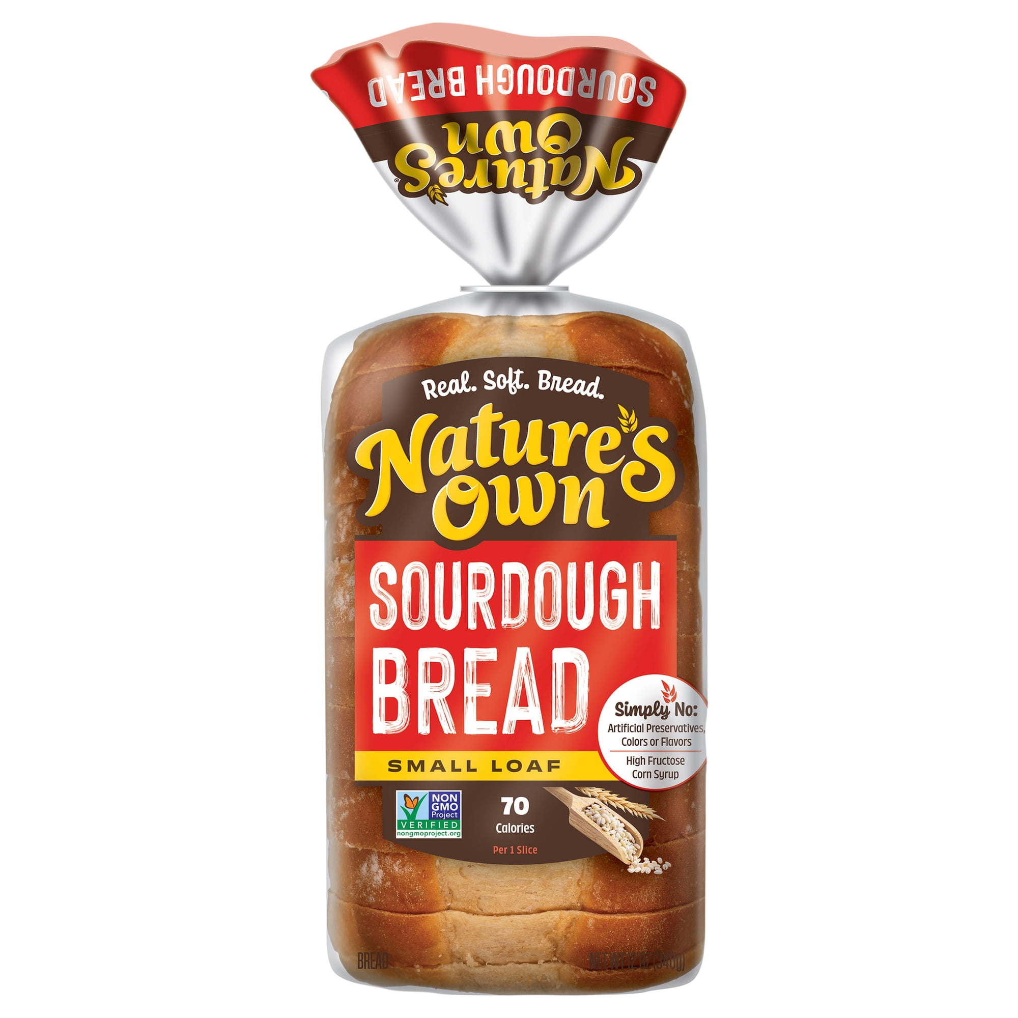 Nature's Own Sourdough, Half Loaf Size, Non-GMO Sliced Sourdough Sandwich Bread, 12 oz Loaf