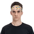 thumbnail image 2 of Naloa Groovy Daisy Flowers Fashionable Sport Sweatband for Running, Yoga, Basketball - Head Circumference 19.6-22.4 inches, 2 of 9