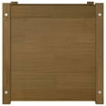 thumbnail image 4 of vidaXL Garden Planters 2 pcs Honey Brown 19.7"x19.7"x19.7" Solid Wood Pine, 4 of 9
