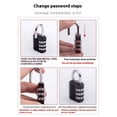 thumbnail image 2 of 4 Digit Zinc Alloy Combination Lock Padlock Luggage Anti-theft Weatherproof Security Outdoor Gym Safely Code Door Lock Black, 2 of 5