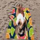 thumbnail image 4 of Bonita toalla de playa con forma de fruta, limón, coco y aguacate, de dibujos animados, para verano, para niños, grande, para piscina, playa, de microfibra, absorbente, para viajes, 4 of 5