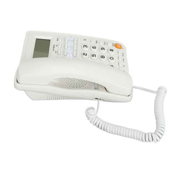 Teléfono Con Botones Grandes para Personas Mayores, Teléfono Fijo Con Cable Con Pantalla de Llamada, Marcacia Con Un Solo Toque para la Familia, Teléfono Deaktop para Hotel