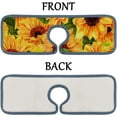 thumbnail image 4 of GZHJMY 2PCS Faucet Absorbent Mat, Vintage Sunflowers Washable Sink Splash Guard Drip Catcher, Kitchen Bath Countertop Microfiber Sink Drying Mats for Kitchen, 4 of 7
