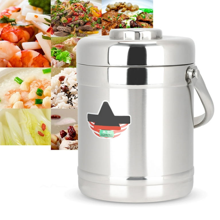 LAFGUR Thermal Lunch Box,1.8L Straight Shape Double‑Wall Vacuum