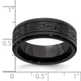 thumbnail image 7 of Edward Mirell Titanium Black Ti Laser 8mm Band EMR126, 7 of 7