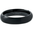 thumbnail image 3 of Charming Jewelers Tungsten Wedding Band Ring 2mm for Men Women Comfort Fit Black Dome Round Polished Brushed Lifetime Guarantee Size 5, 3 of 5