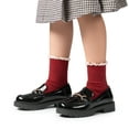 thumbnail image 5 of DREAM PAIRS Girls’ Chunky Platform Slip-On Loafers School & Dress Shoes, 5 of 7