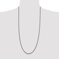 thumbnail image 2 of Diamond2Deal 925 Sterling Silver Ruthenium-plated 2.3 mm Rope Chain Necklace for Women 30", 2 of 7