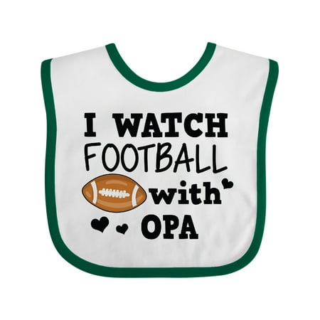 

Inktastic I Watch Football with My Opa Gift Baby Boy Bib