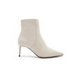 thumbnail image 2 of Schutz Bette Pearl White Pointed Toe Stiletto Mid Heel Bootie Ankle Boots (Pearl, 5), 2 of 4