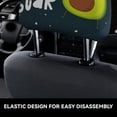 thumbnail image 4 of Kdxio Avocado in Space1 Pattern Print 2 Piece Car Head Rest Covers Set Auto Front/Rear Seats Headrest Cover Universal Fit Most Cars,Sedan, SUV, 4 of 9