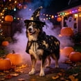 thumbnail image 6 of Halloween Decoration Outdoor Under $5.00!Halloween Pet Cloak Hat Set Cute Festival Cos clothing For Dogs And Cats Light Soft cozy Holiday Dress Up Outfit Adjustable Size Pet Party Photo Prop Trick, 6 of 7