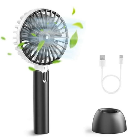 

Handheld USB Fan Portable Mini Fan Rechargeable Battery Desk Fan for Office/Outdoor/Sport/Home/Travel/Camping - Black