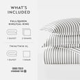 thumbnail image 4 of Duvet Cover Set - Ultra Soft & Breathable - Gray Vertical Dreams Striped for King Size Bedding by Comfort Canopy, 4 of 15