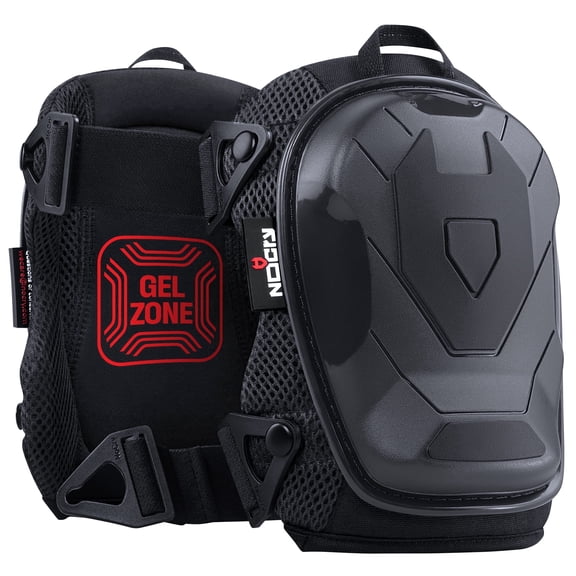 NoCry Professional Construction Knee Pads for Men and Women with Non Slip Heavy Duty Cap and Ankle Support — Soft Foam Cushion and Gel Knee Pads for Construction — Work Knee Pads w