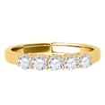 thumbnail image 4 of AoneJewelry 1.00 Carat 14K Yellow Gold Diamond ( I-J/ I1-I2 ) Five Stone Wedding Band, 4 of 5