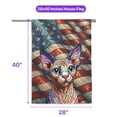 thumbnail image 5 of Patriotic Sphynx Stained Glass Portrait American Flag House Flag 28x40in Double Sided Cat Lover Kitten Owner Gifts Idea Outdoor Decor - 01010, 5 of 5