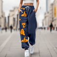 thumbnail image 2 of Pantalones de vestir Gibobby Pantalones de moda para mujer Pantalones de chándal Halloween calabaza Cintura alta con Bolsillos Negro XXL, 2 of 4