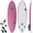 Pink, variant on Zephyr Soft Top Midlength Foam Surfboard for Beginners and Kids - Includes Leash + Fins