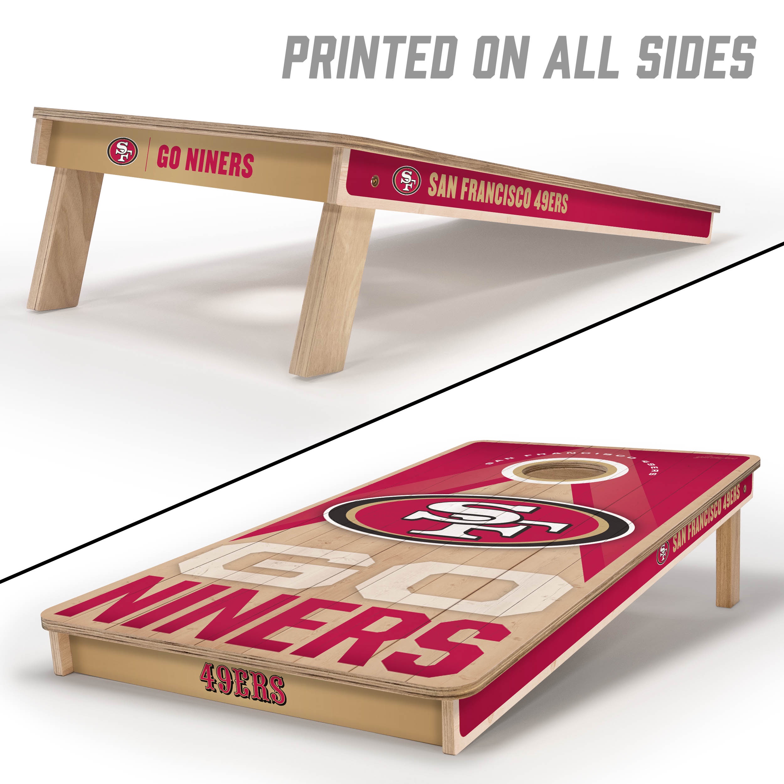 YouTheFan NFL San Francisco 49ers 2x4 Slogan Series Cornhole