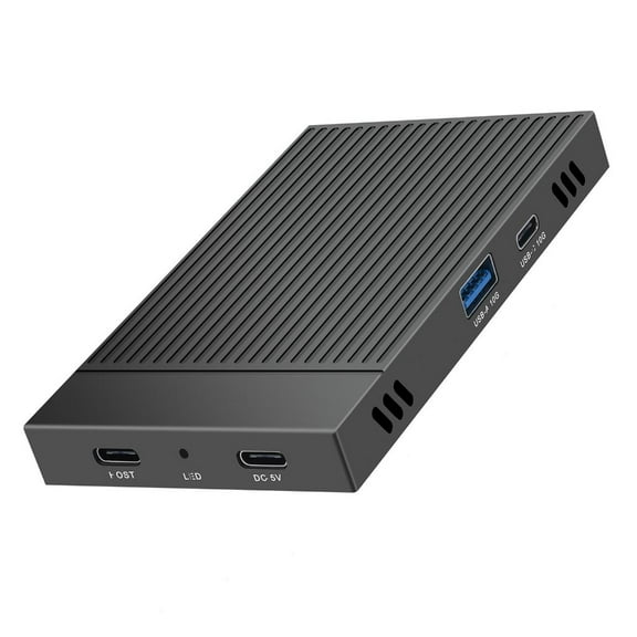 Necvior Double Bay M.2 NVMe SSD Enclosure USB 3.2 Gen2 Type C 10Gbps Support 2230-2280