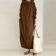 thumbnail image 4 of Chaquetas y abrigos casuales con capucha de manga larga para mujer, suéter deportivo con capucha para otoño e invierno, abrigo informal de manga larga con cremallera, bata de color liso de talla grand, 4 of 8