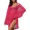 rose red, variant on Alove Swimsuit Beach Coverups V Neck Cover Up Women Crochet Hollow Out Tops Side Split Swim Bikini Bathing Suit Loose Fit Beach Dress