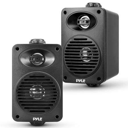 Pyle Bluetooth Indoor Outdoor Speakers Pair 200 Watt Dual Waterproof 3.5” 2-Way Full Range Speaker