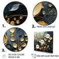 thumbnail image 3 of Designart "Wintery Charm Of Black And Gold Leaves I" Leaves Floater Framed Wall Art Prints, 3 of 5
