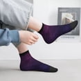 thumbnail image 6 of Uemuo Black Dark Blue Purple Printed Crew Socks, Moisture-Wicking Socks, Athletic Socks for Men Breathable Cushion Socks Casual Sport Socks for Running Traveling, 6 of 6