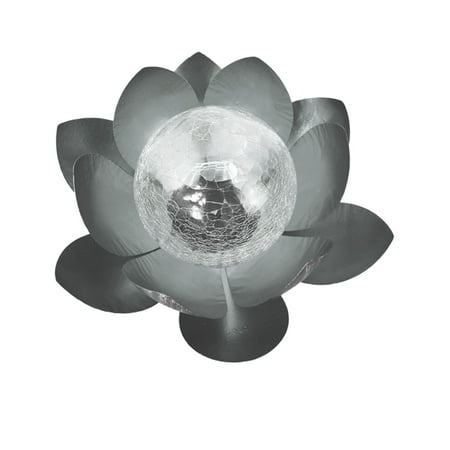 

Floating Pool Light Solar Powered Pond Light Floating Lotus Flower Light for Pond Decor Silver
