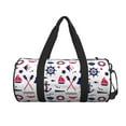 thumbnail image 3 of Rocae Sailing Marine Travel Print Round Travel Duffel Bag and Fitness Bag, Women's Waterproof Weekend Tote, Men's Travel and Fitness Essentials, 3 of 8