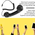 thumbnail image 3 of HUGFEGWE Retro Phone Handset, Multifunction Radiation Proof Handheld Cell Phone Receiver, Handheld Receiver with Volume Controlfor Mobile Phones, Computers (Black) CJB91-77021, 3 of 9