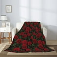 thumbnail image 2 of Sikiie Rose Cozy Flannel Fleece Throw Blanket: Lightweight & Thick for All Seasons - Perfect for Women, Men, & Kids"80"x60", 2 of 6