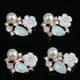 thumbnail image 5 of 10 Piezas Aleación Cristal Perla Flatback Botones Joyería Resultados 17mm, 5 of 9
