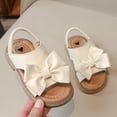 thumbnail image 5 of Eltusu Girls Sandals, No Slip Soft Bottom PU Open Toe Summer Shoes White Size 4 T, 5 of 8