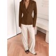 thumbnail image 5 of Women'S Business Casual : Long Sleeve, Slim Fit, Jackets Brown S, 5 of 7