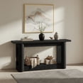 thumbnail image 4 of 63-Inch Farmhouse Console Table, Narrow Long 2-Tier Storage Sofa Table Behind Couch For Hallway, Entrance & Living Room (Black), 4 of 9