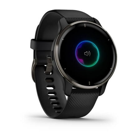 Garmin Venu 2 Plus GPS Multisport Smartwatch, Slate Bezel with Black Case