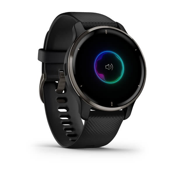 Garmin Venu 2 Plus GPS Smartwatch - Slate Bezel with Black Case  010-02496-01