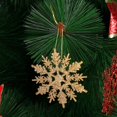 thumbnail image 5 of Doce colgantes artificiales de copos de nieve navideños fiesta familiar árbol de Navidad decoración de la boda, 5 of 5