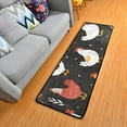 thumbnail image 5 of Chicken and Leaves Runner Rug Ares Rug Non-Slip Laundry Rug 72×24 inch Soft Washable for Bedroom Bathroom Kitchen Living Room, 5 of 6