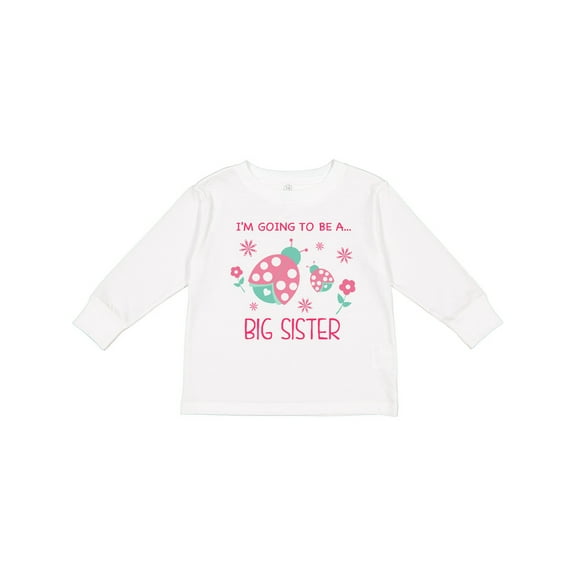 Inktastic I'm Going to Be a Big Sister Girls Long Sleeve Toddler T-Shirt