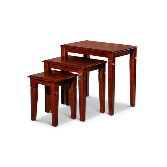 3-Piece Nesting Table Set, Cherry 60617