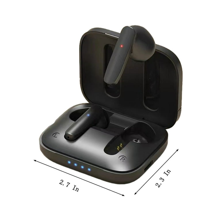 Cyber and Monday Deals 2023 Electronics Deals Bluetooth 5.1 Earphones Ipx4 Wireless Earbuds With Wireless Charging Case With Headset Built In Mic For Sport Clear Calls Work Music Black 13.1X9.8X3.5Cm ...