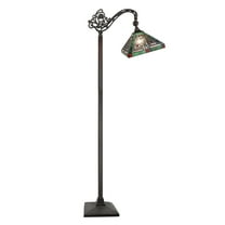 RADIANCE goods Tiffany-Style 1-Light Mission Reading Floor Lamp 11" Shade